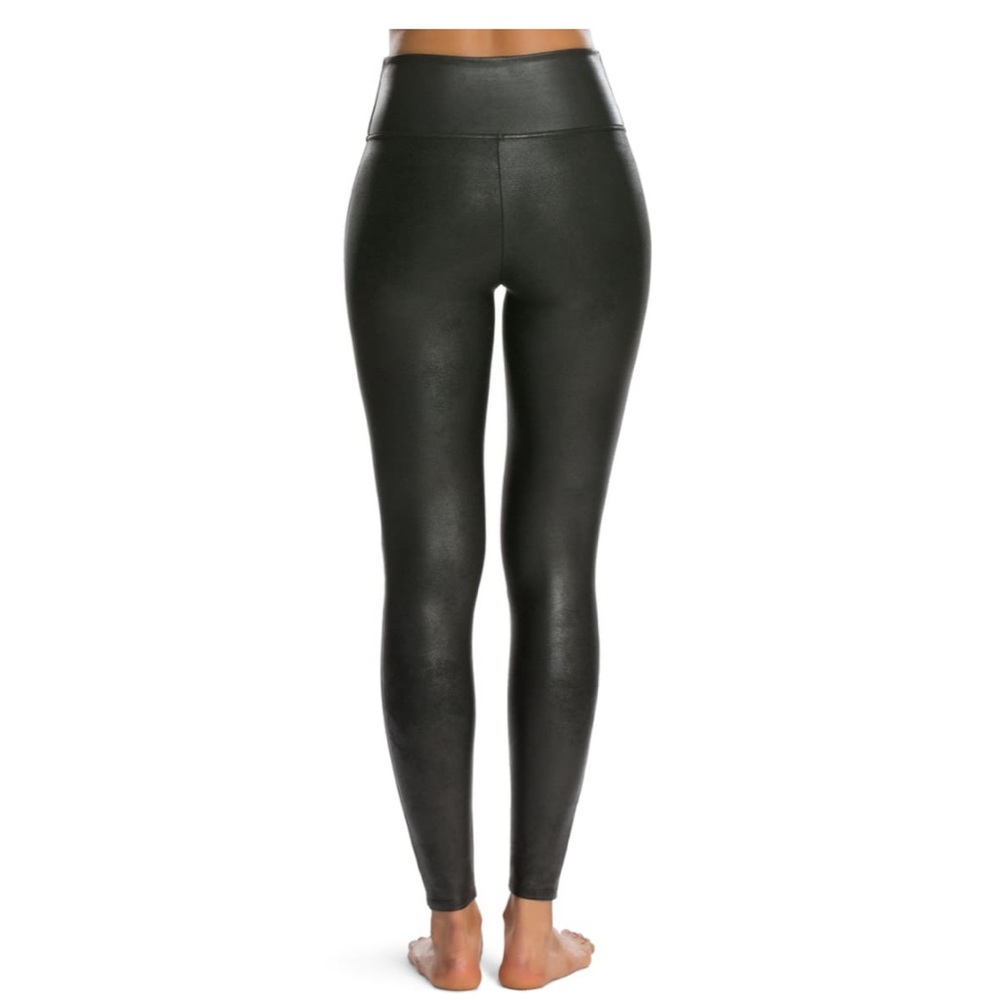 Spanx black Faux Leather Leggings
